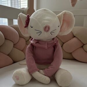 Adorable Plush Mouse Toy with Pink Outfit